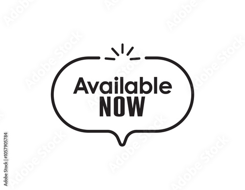 available now text information sign	