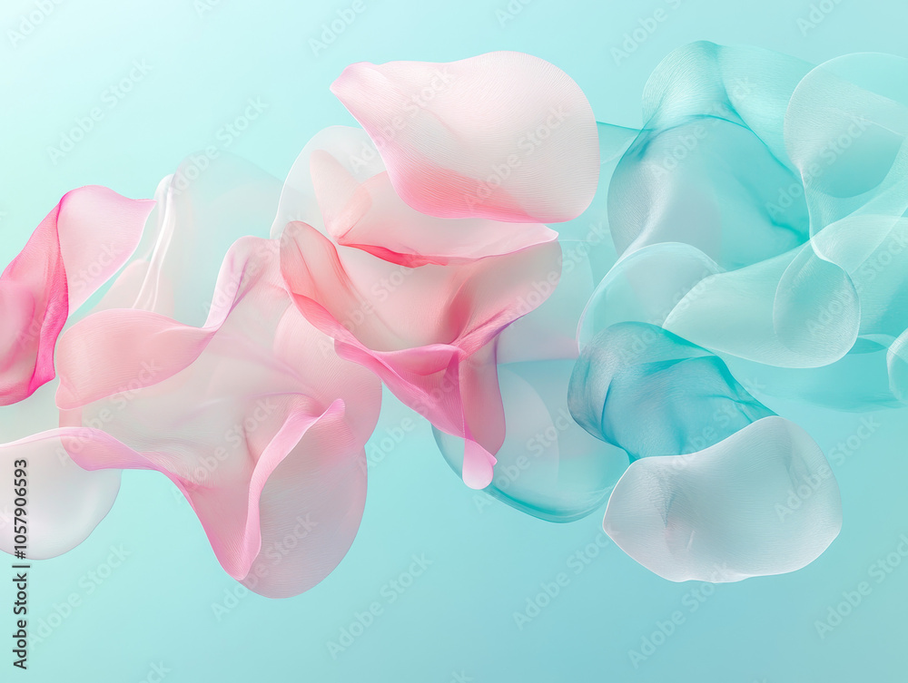 Flowing abstract pastel ribbons Flowing abstract pastel ribbons