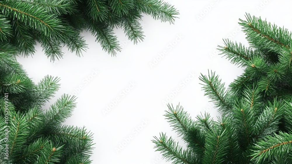 Isolated Christmas Tree Branch on a Transparent Background Isolated Christmas Tree Branch on a Transparent Background