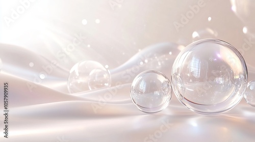Elegant Collection of Transparent Christmas Balls and Glass Globes