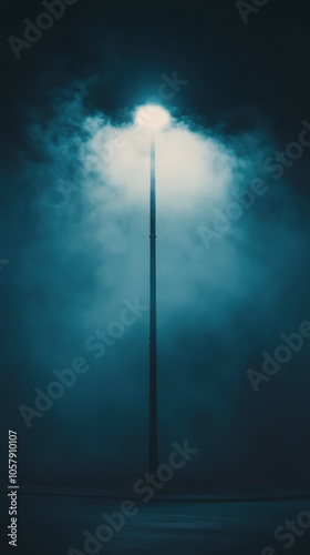 Mysterious clouds illuminated by bright moonlight creating an ethereal nightt...