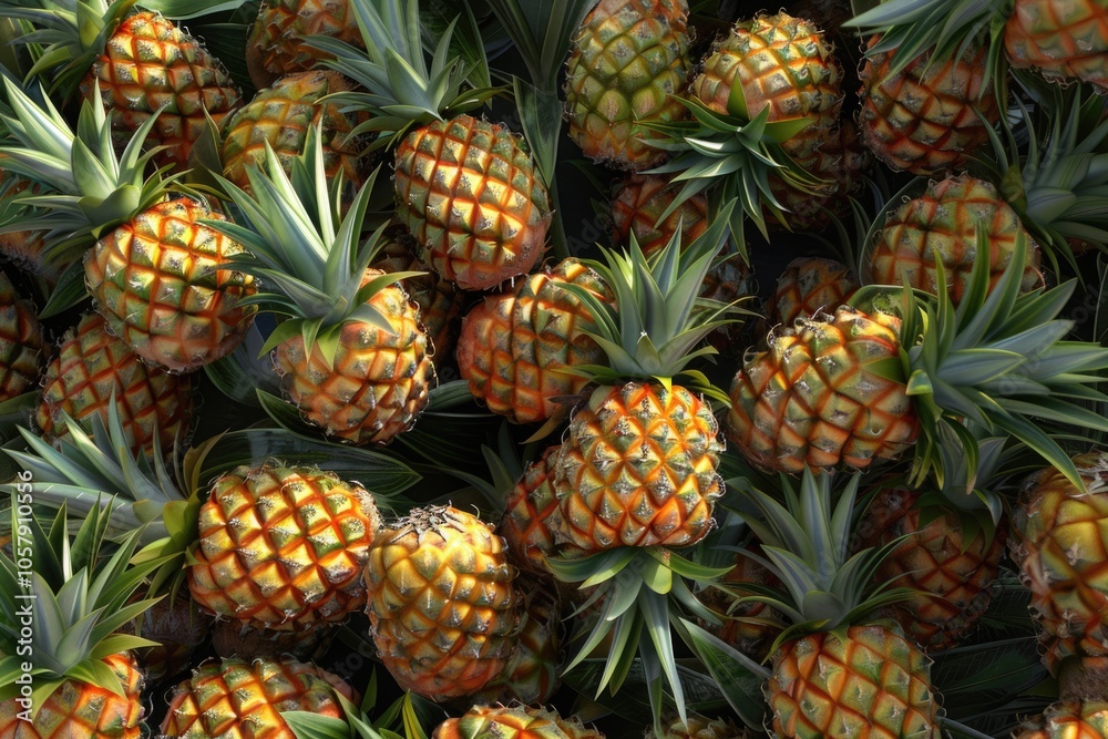 Hawaiian pineapples background Hawaiian pineapples background