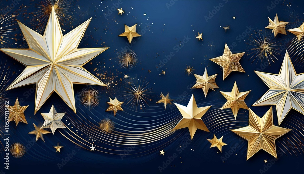 gold star on blue background gold star on blue background