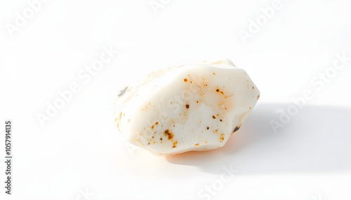 Magnesite or Howlite Mineral Gem Stone on White isolated with white highlights, png