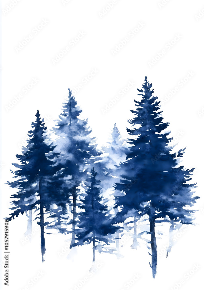 Obraz premium Blue Winter Trees
