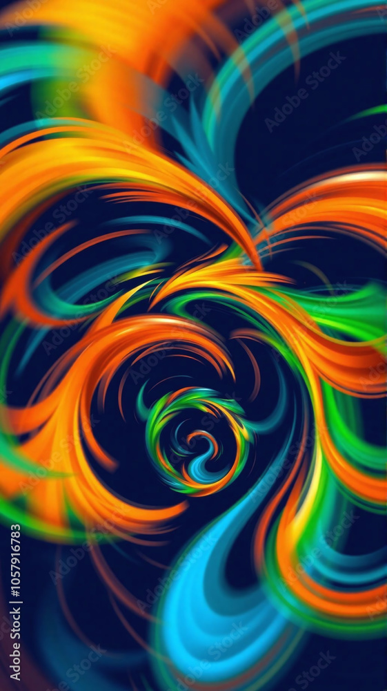 Swirling patterns of vibrant colors in an abstract design Swirling patterns of vibrant colors in an abstract design