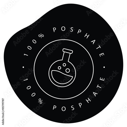 100% Chemical Phosphate Icon Design