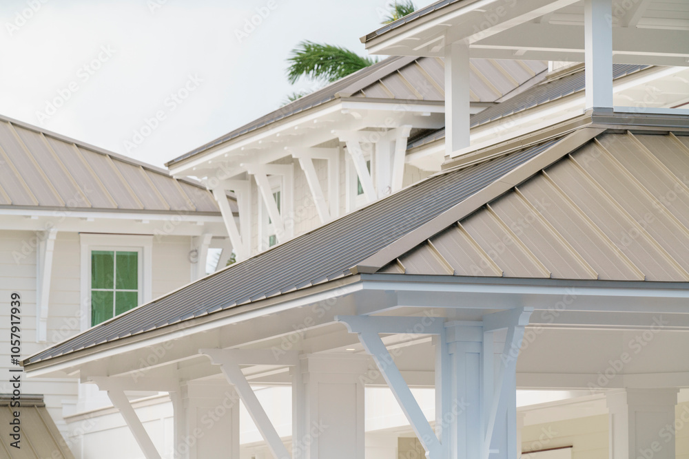 Luxury home with metal roof Luxury home with metal roof