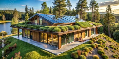 Tranquil Green Roofscape Mo...
