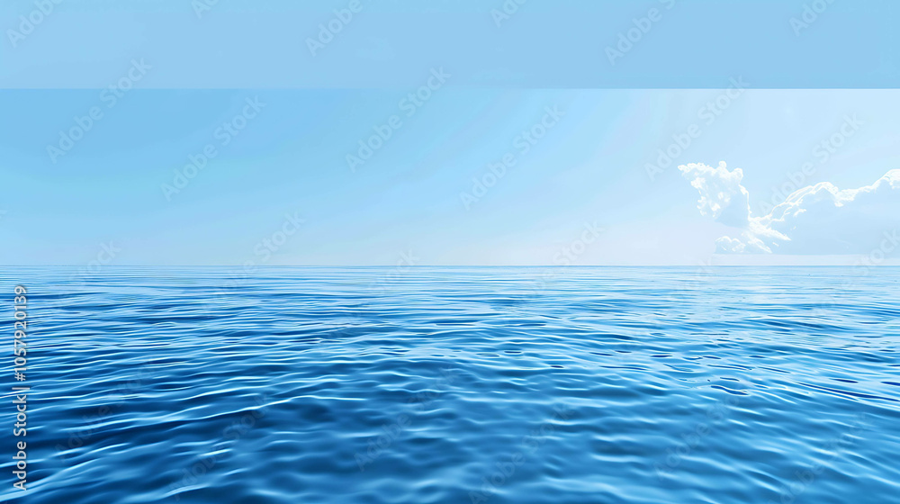 Obraz premium The deep blue sea stretches out before you, its surface rippling in the gentle breeze.