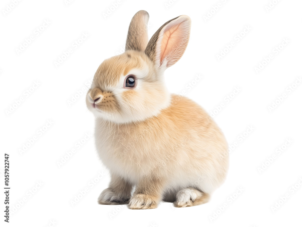 Cute Fluffy Bunny Rabbit Sitting Easter Pet Animal Adorable Cute Fluffy Bunny Rabbit Sitting Easter Pet Animal Adorable