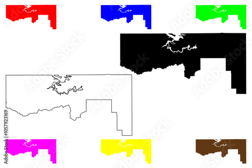 Daggett County, State of Utah (U.S. county, United States of America, USA, U.S., US) map vector illustration, scribble sketch Daggett map photo