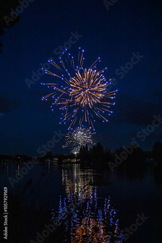 fireworks over the river