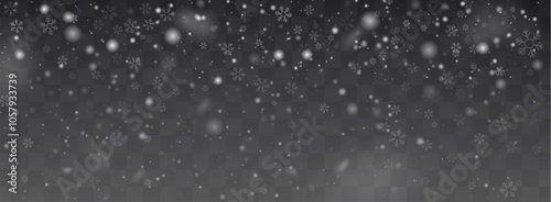 The Christmas Snow Snowflake Snowflakes  in a transparent vector background format. This set of Christmas glowing Snow , web banners and postcards.
