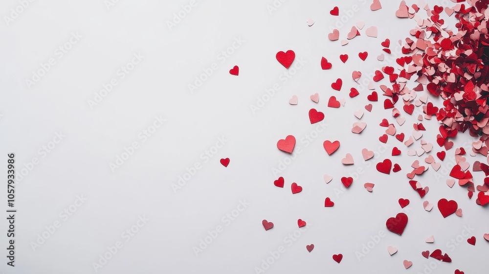 Cascade of Red and Pink Heart-Shaped Confetti Cascade of Red and Pink Heart-Shaped Confetti