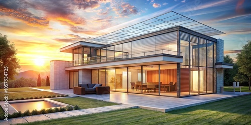 Luxurious Modern House with...