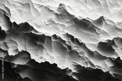 Details of textured rock layers in black and white showcasing natural erosion...