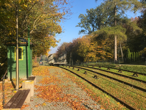 Inclined Planes and carriage - Elblag Canal, ships transported over hills. Unesco memorial. Poland (Buczyniec).