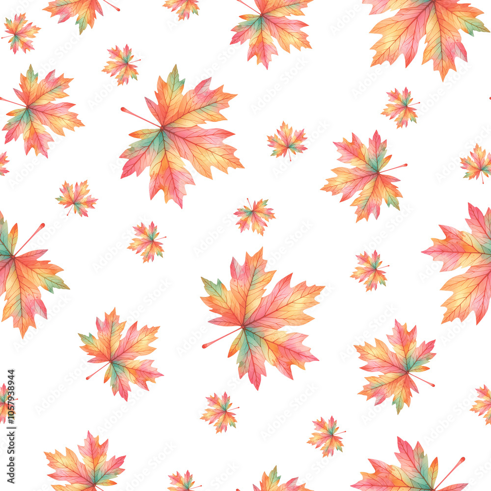 autumn leaves seamless pattern on transparent background autumn leaves seamless pattern on transparent background