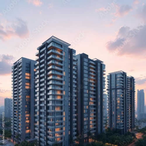 The new modern high rise condominium Condominium 