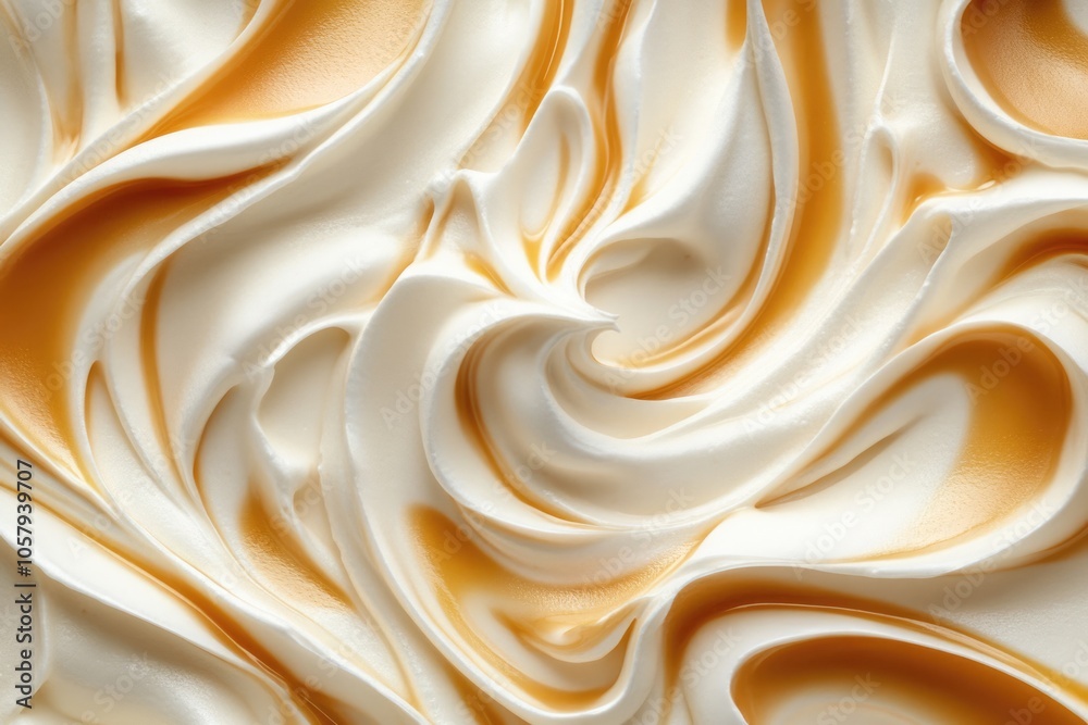 Creamy Caramel Swirls: Delicate Mix of White and Brown Textures Creamy Caramel Swirls: Delicate Mix of White and Brown Textures