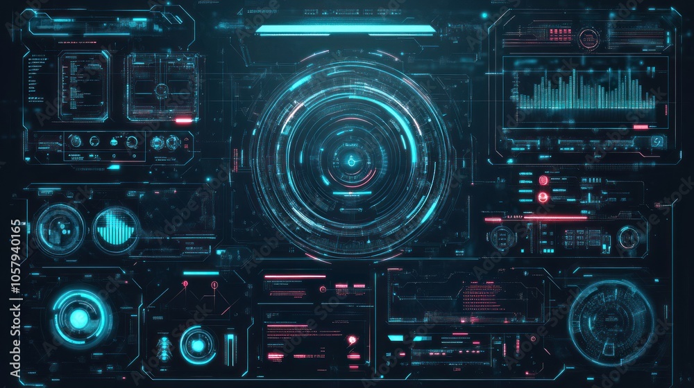 Futuristic Interface Design - Cyberspace HUD Futuristic Interface Design - Cyberspace HUD