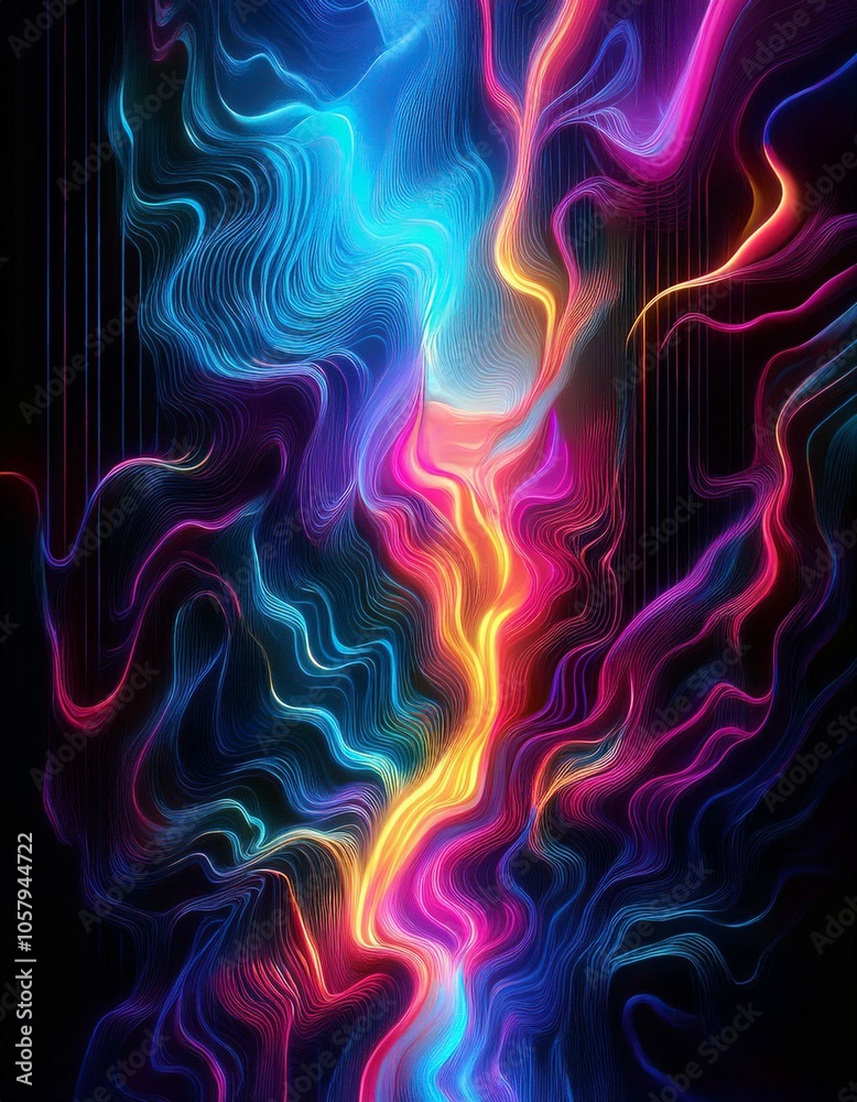 Abstract neon wave design Abstract neon wave design