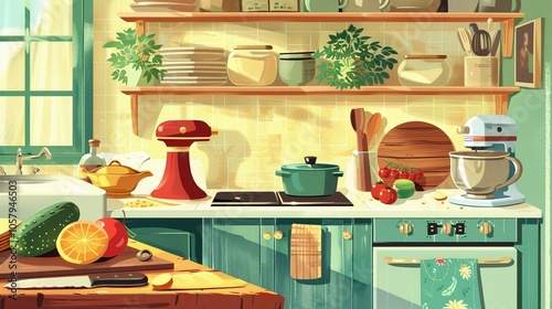 kitchen with utensils