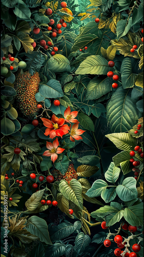 Obraz premium Hidden Bloom: Nature's Subtle Symphony. Generative AI 