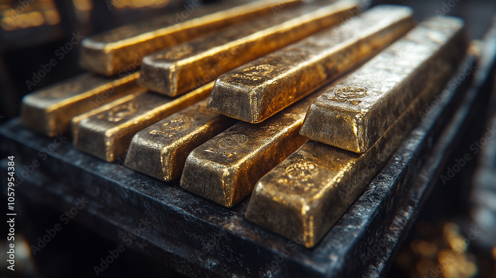 Pure bronze bars arranged in perfect alignment, representing wealth, stability, and durability. The clean, structured layout emphasizes the value of precious metals as timeless symbols of prosperity Pure bronze bars arranged in perfect alignment, representing wealth, stability, and durability. The clean, structured layout emphasizes the value of precious metals as timeless symbols of prosperity