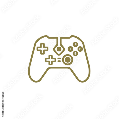 Game controller icon in minimalist design