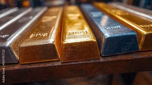 silver, bronze, and gold bars signifies wealth, stability, and prosperity. These precious metals symbolize value, success, and financial growth in a balanced layout