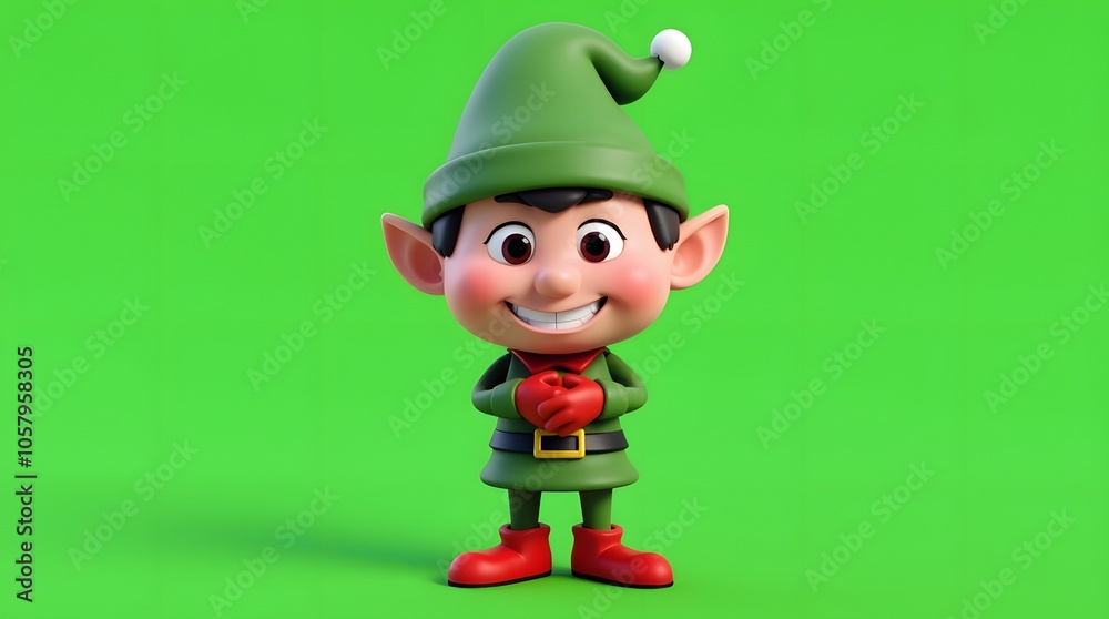 Christmas Theme Cute 3D Elf Hat Low Poly Festive Wallpaper Background Render Xmas Christmas Theme Cute 3D Elf Hat Low Poly Festive Wallpaper Background Render Xmas