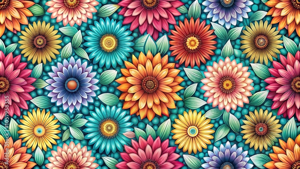 mesmerizing seamless flower pattern
