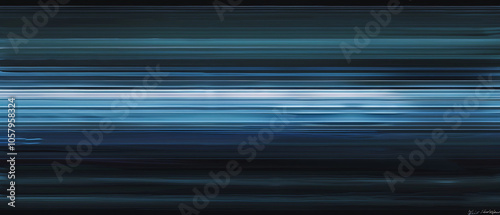 a sleek, abstract design of horizontal lines in various shades of blue set against a deep black background. The lines appear to emit a soft glow, suggesting movement and energy.