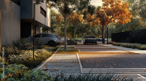 Modern Parking Lot Design photo