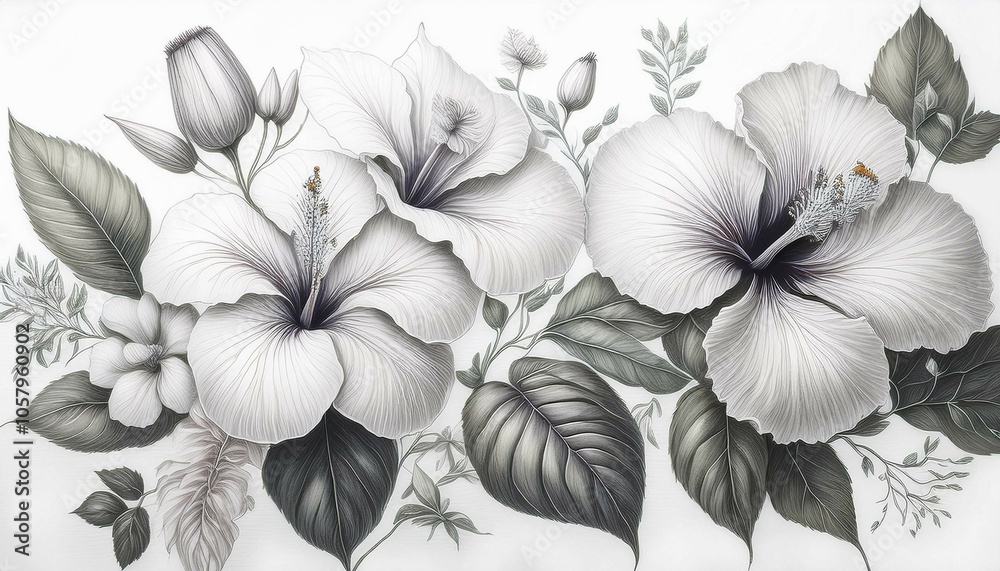 Fototapeta premium white flower on black