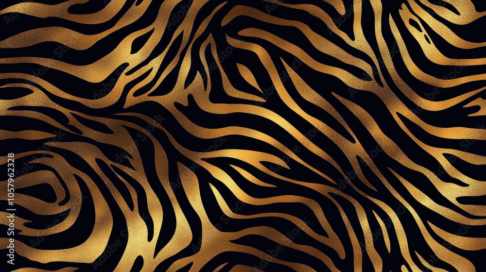 Golden Zebra Stripes Background Golden Zebra Stripes Background