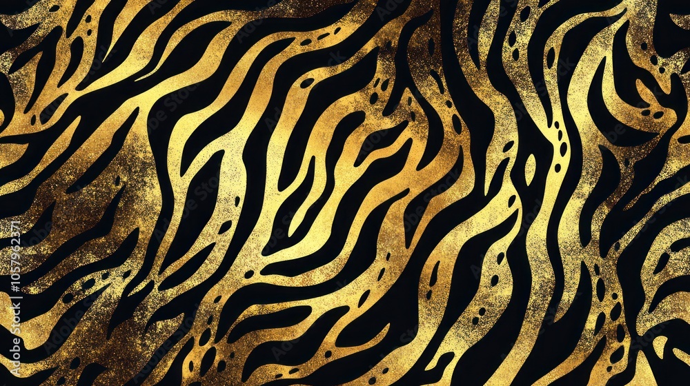 Golden Tiger Stripes Pattern Golden Tiger Stripes Pattern