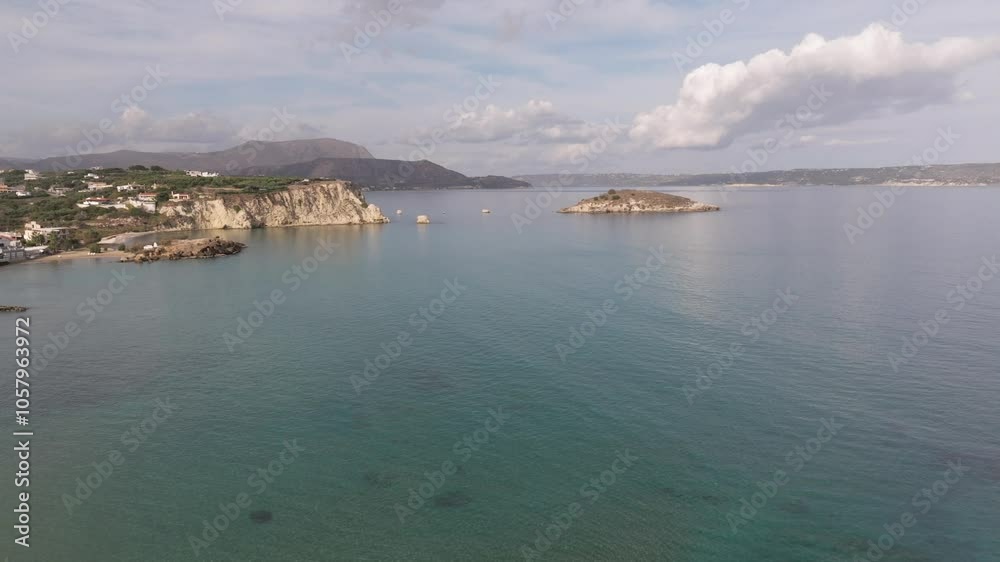 Aerial drone shot.View of famous beach in the summer, Crete, Greece. Famous beach with river and palm trees in Libyan sea. Tropical island, Panoramic view, Most beautiful beaches of Crete island Aerial drone shot.View of famous beach in the summer, Crete, Greece. Famous beach with river and palm trees in Libyan sea. Tropical island, Panoramic view, Most beautiful beaches of Crete island