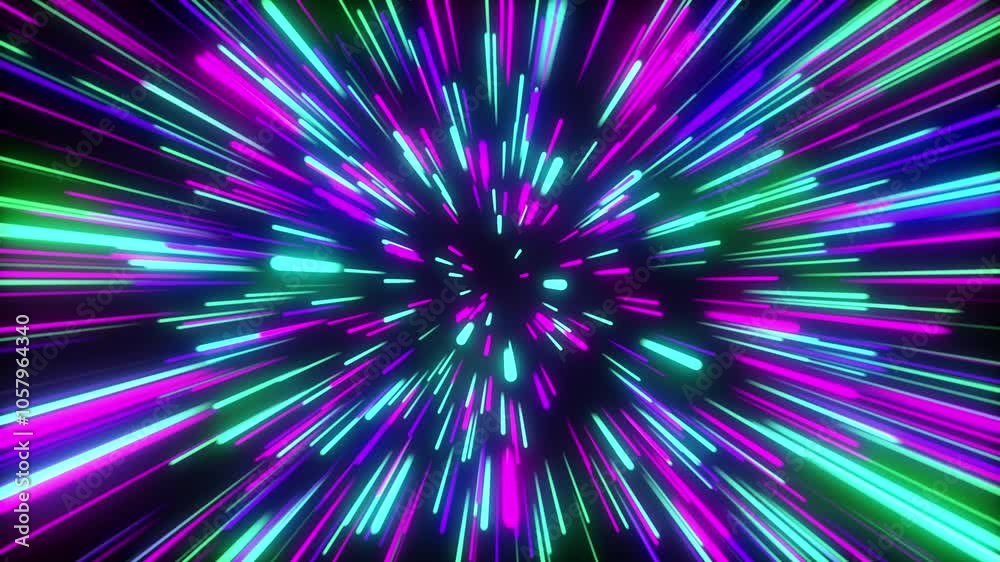 Neon Glow Lines Zoom (Looping) Background Neon Glow Lines Zoom (Looping) Background