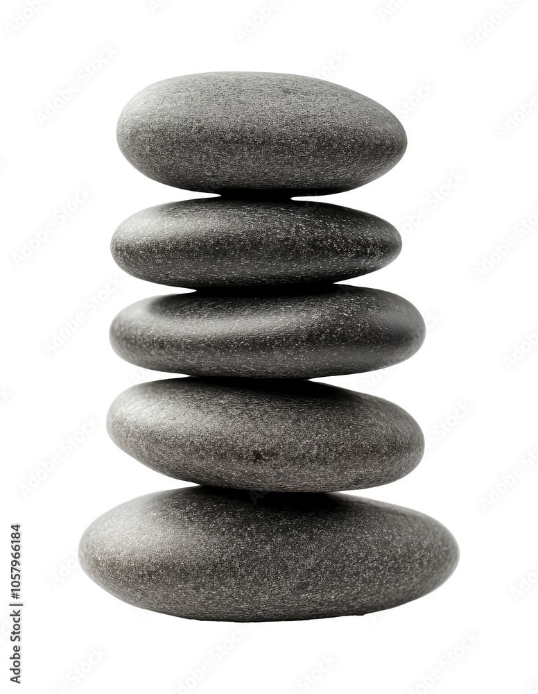 Stacked stones on a white backdrop Stacked stones on a white backdrop