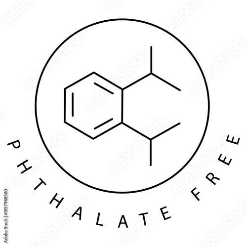 Sustainable Phthalate Chemistry Formula Vector Icon Design photo