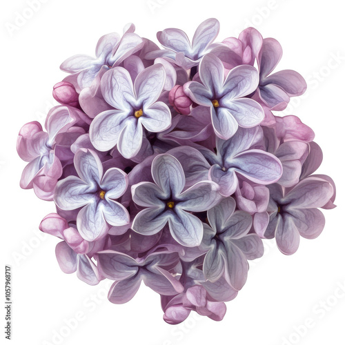 Purple lilac flowers captured in bright sunlight