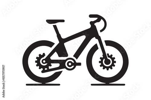 Hybrid Bike Silhouette Vectors - Perfect for Cycling Enthusiasts