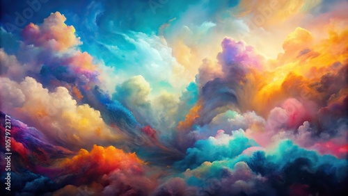 Macro colorful clouds abstract ethereal painterly mood sky