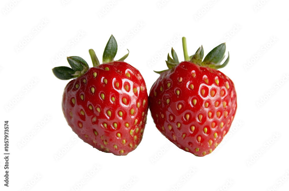 Fresh red strawberries on white surface Fresh red strawberries on white surface