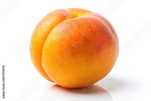 Macro photo of apricot fruit on white background