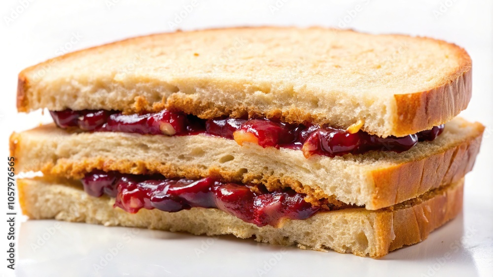 macro shot of a peanut butter and jelly sandwich macro shot of a peanut butter and jelly sandwich
