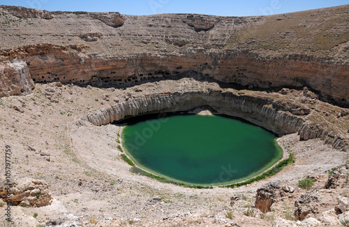 Cirali Sinkhole, located in Karapinar, Konya, Turkey, is one of the largest sinkholes in the country.
 photo